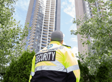 Security Guard Watching Buildings
